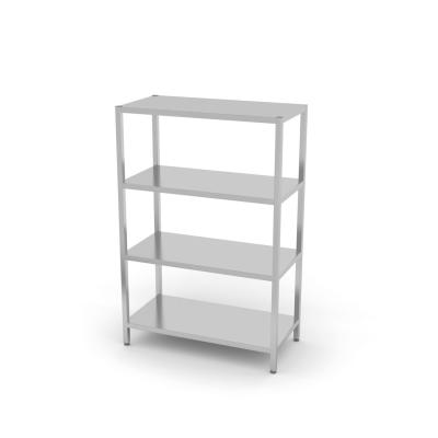 Skladový regál se 4 plnými policemi – přišroubovaný, HENDI, Kitchen Line, 1000x400x(H)1800mm | 812525